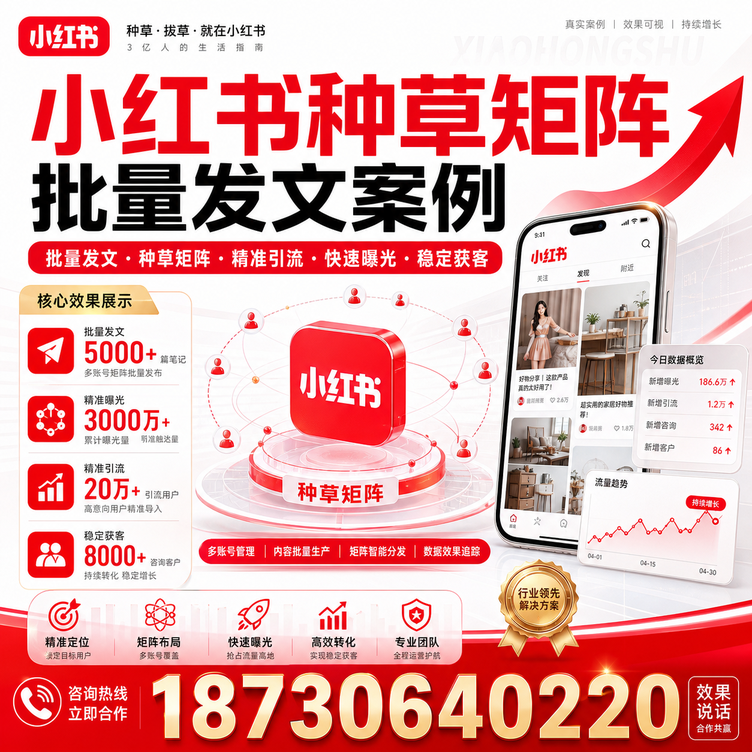 深圳小红书种草矩阵批量发文案例